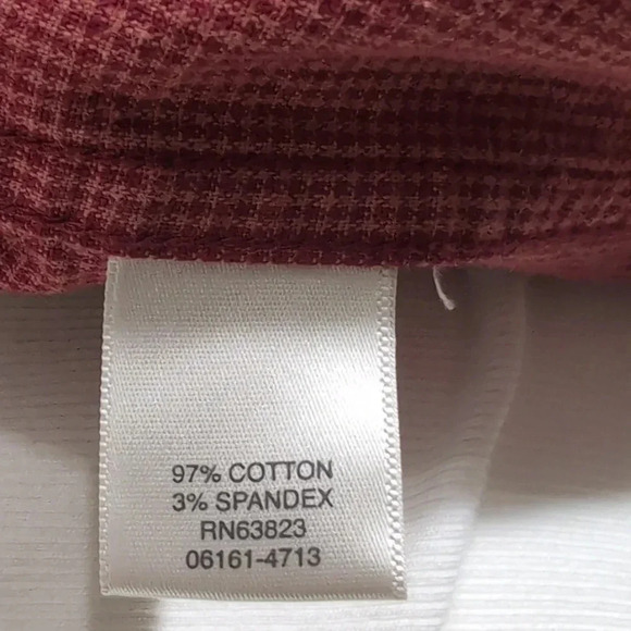 Christopher & Banks Red Houndstooth Button Up Top - Picture 4 of 7